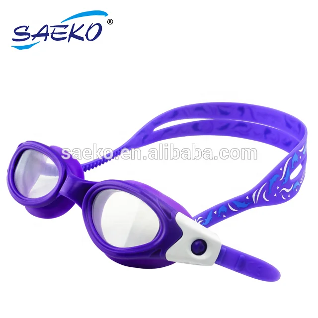 SAEKO Italy made CP lens flexible UV 400 children anti fog swimming goggles for kids learn to swim