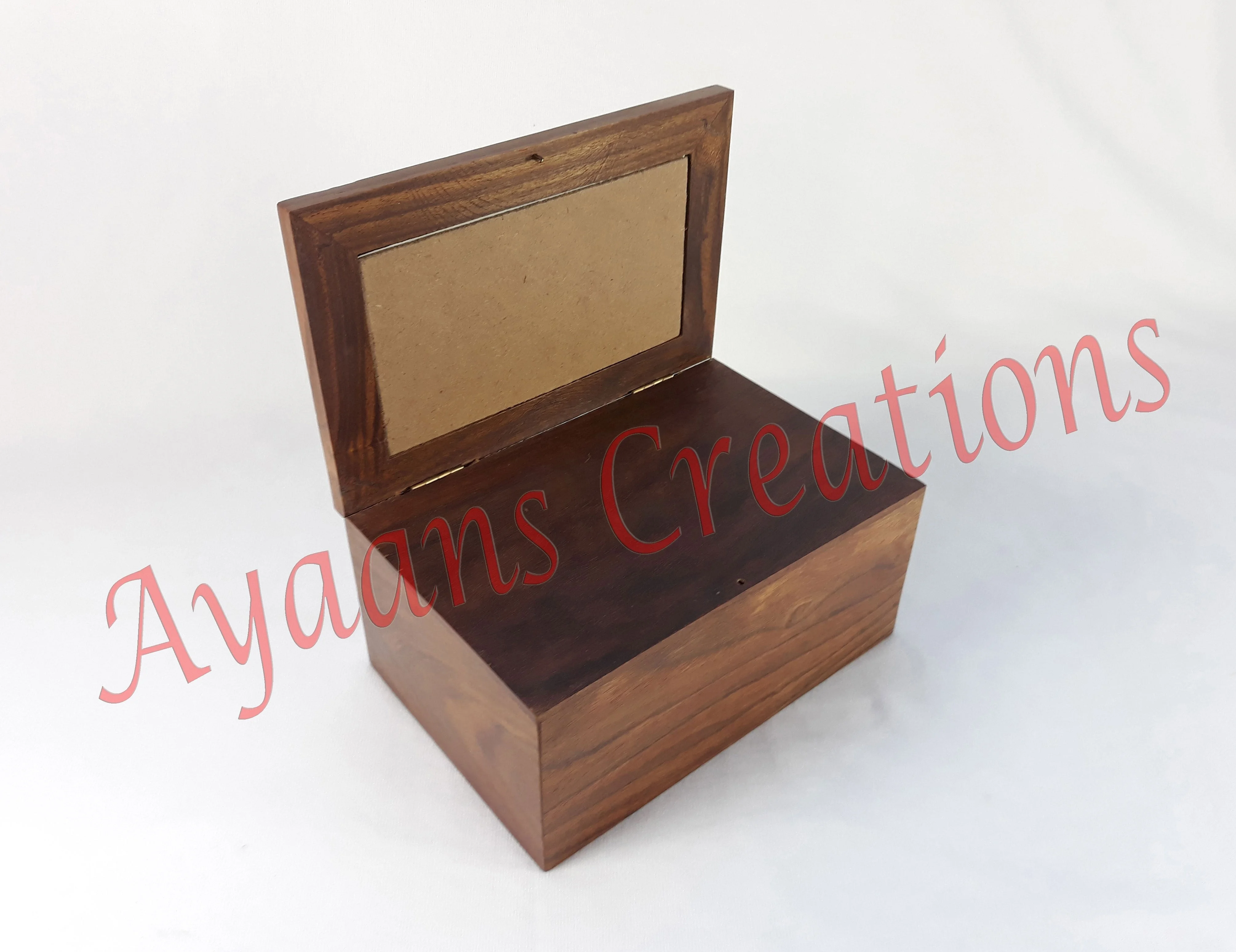 Sheesham Wood Carved Photo frame Urn  [Model No. AC 3964]