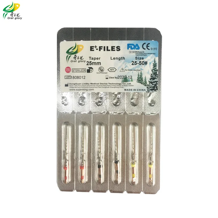 NITI rotary dental endo files roll wave file gold with heat activation reciprocating system