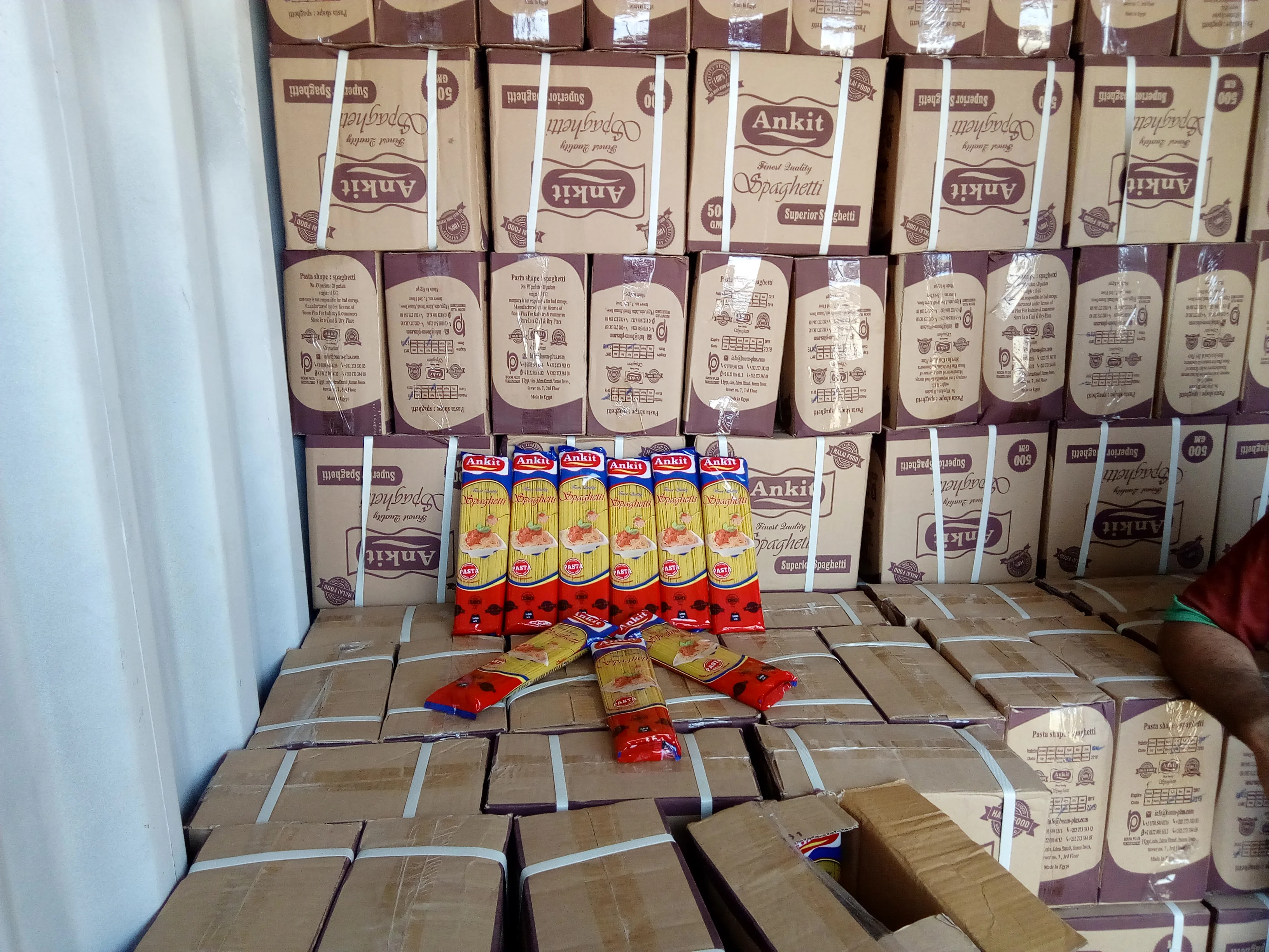 Spaghetti Dry Pasta 500 g Hard Wheat Ankit Brand Pasta made in Egypt Macaroni