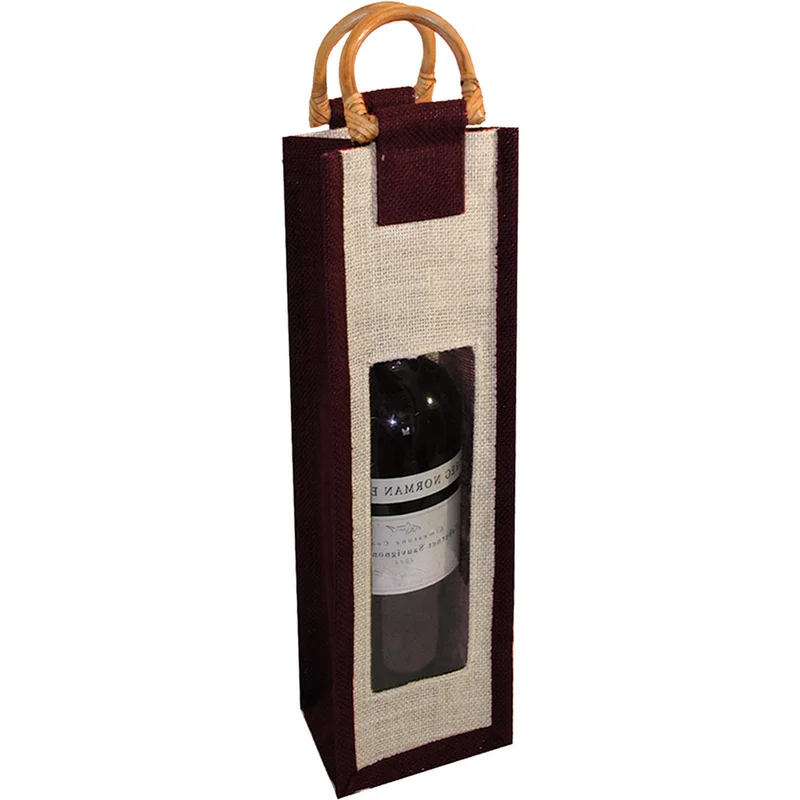 Jute Wine bag with Window