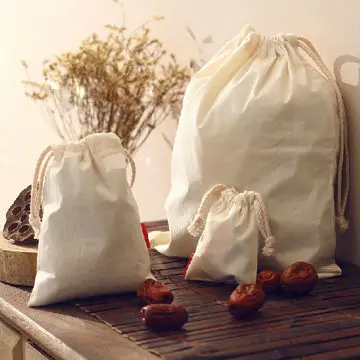 High Quality Cotton Muslin Bags  Cotton Jewelry Pouch  Cotton Muslin Pouch