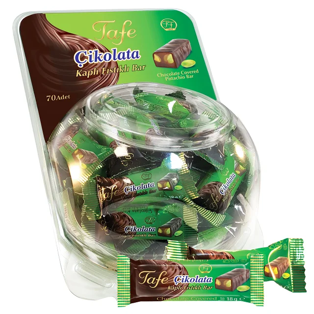 Tafe Chocolate Bar with Double Roasted Pistachio in Plastic Jar 18g - code 804