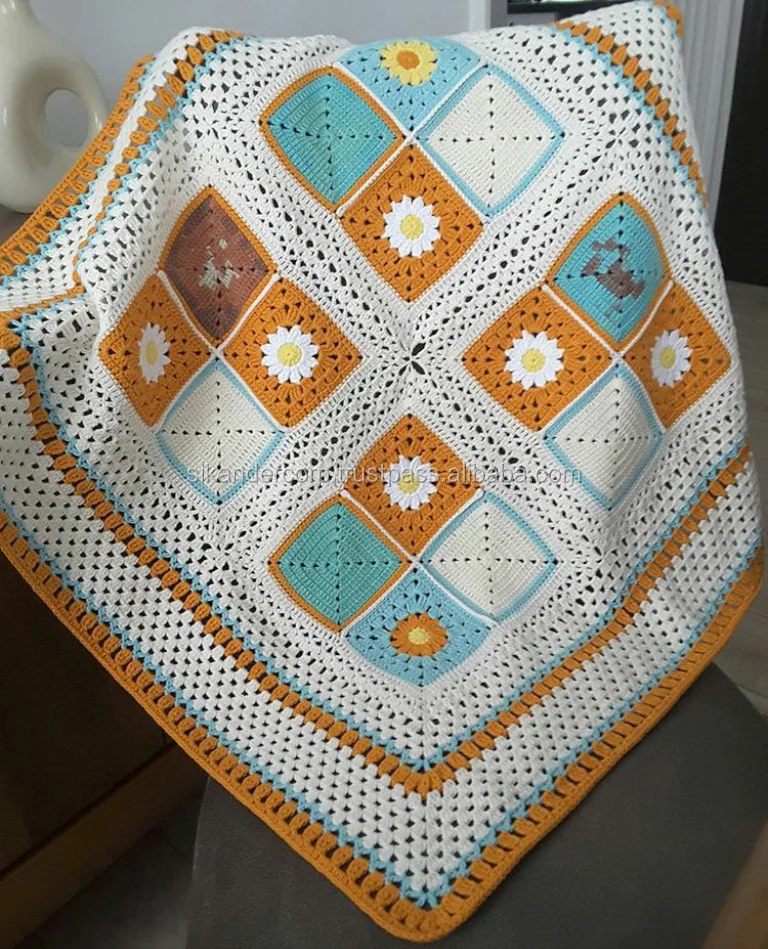 
Crochet Handmade Baby Blanket with matching Cap and Socks 