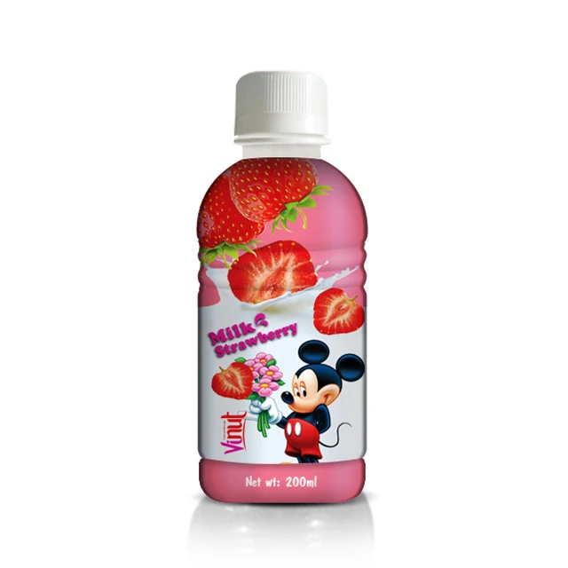 
200ml fresh strawberry milk for Kid VINUT beverage 