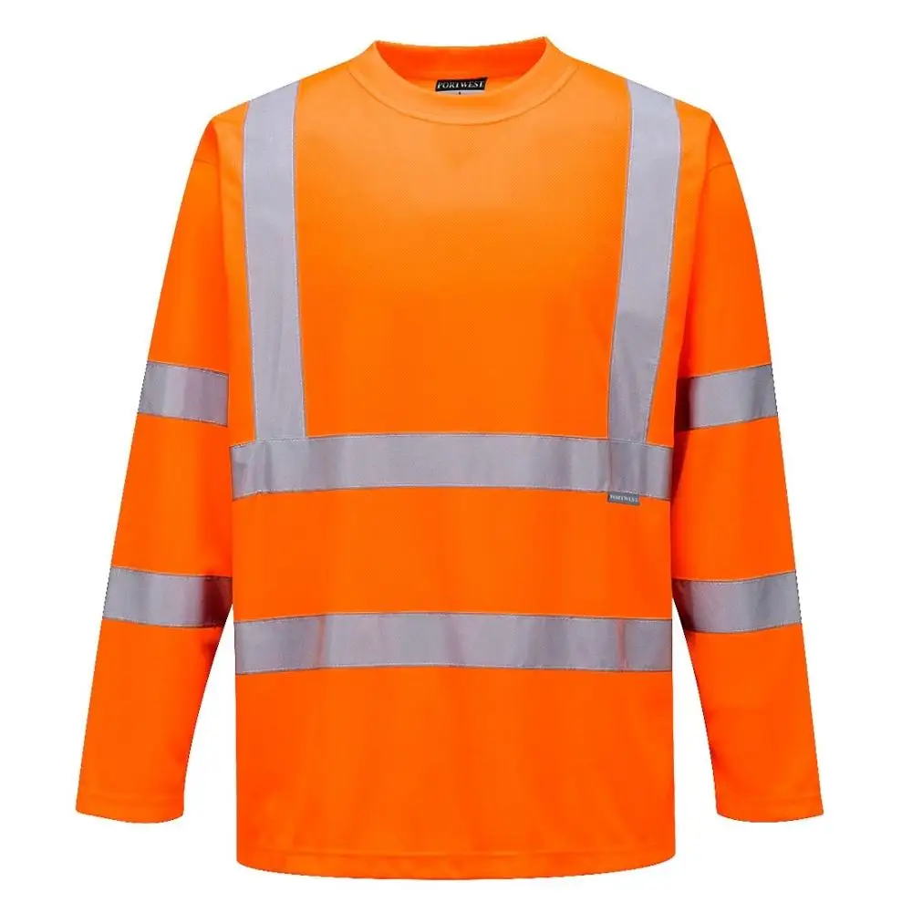 Hi Vis T Shirt ANSI Class 3 Reflective Safety Orange Short Long Sleeve HIGH