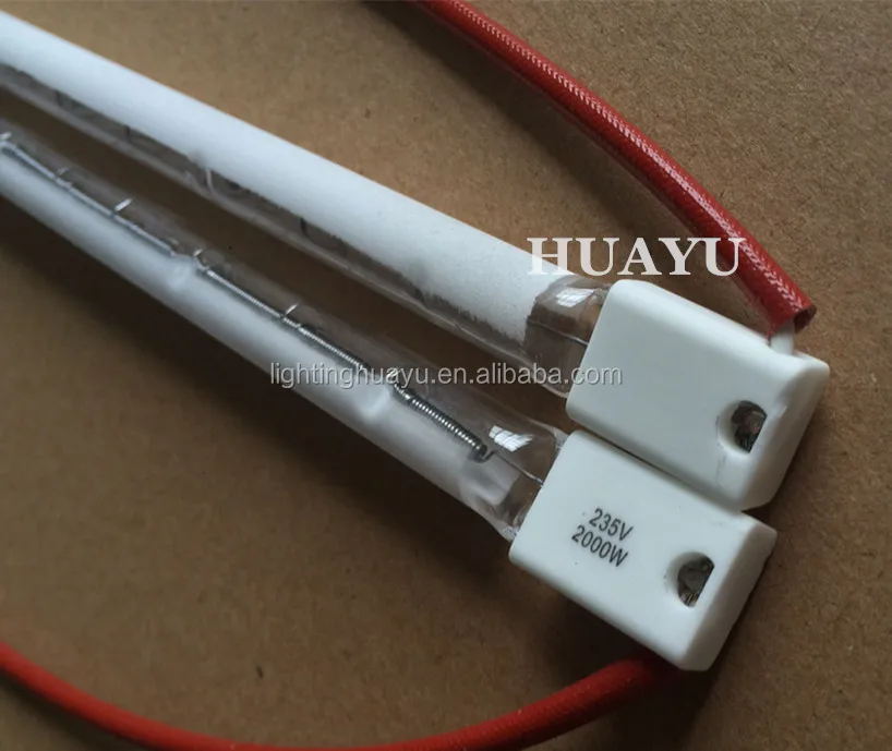 tungsten halogen tube 500W quartz glass heating element