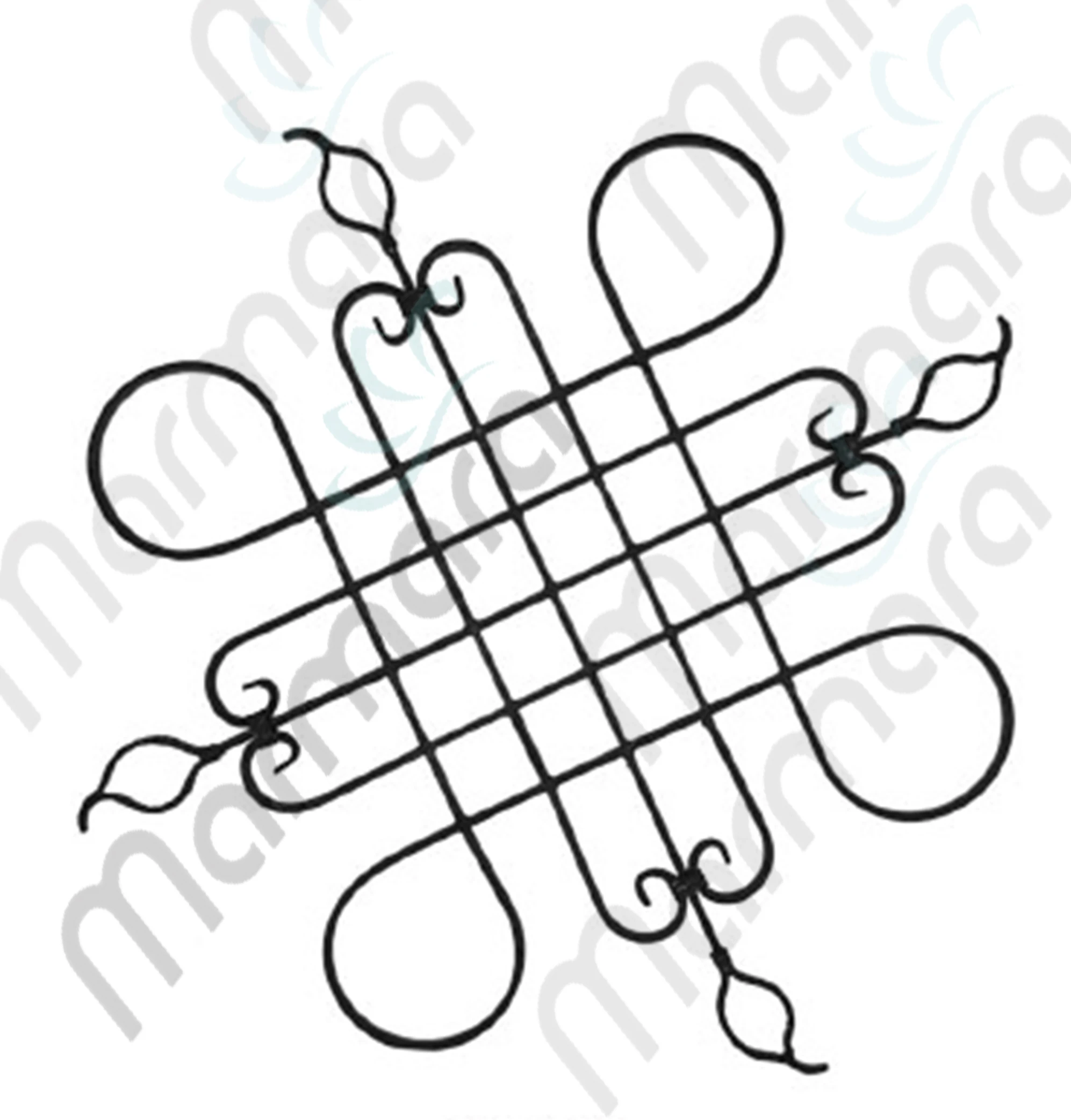 
Cheap Wrought Iron Decorative Panel rosette forged flower for Fence Gate Ornaments Turkish Made Component - Marmara 