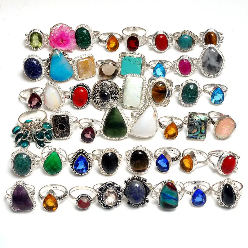 50 шт., 925 серебряное кольцо