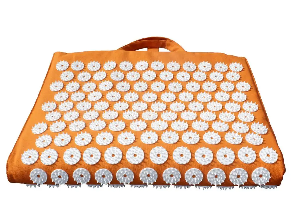 Акупрессурный Массажный коврик с прикрепленными кнопками в форме пирамиды, Плавленный без клея на специальных машинах