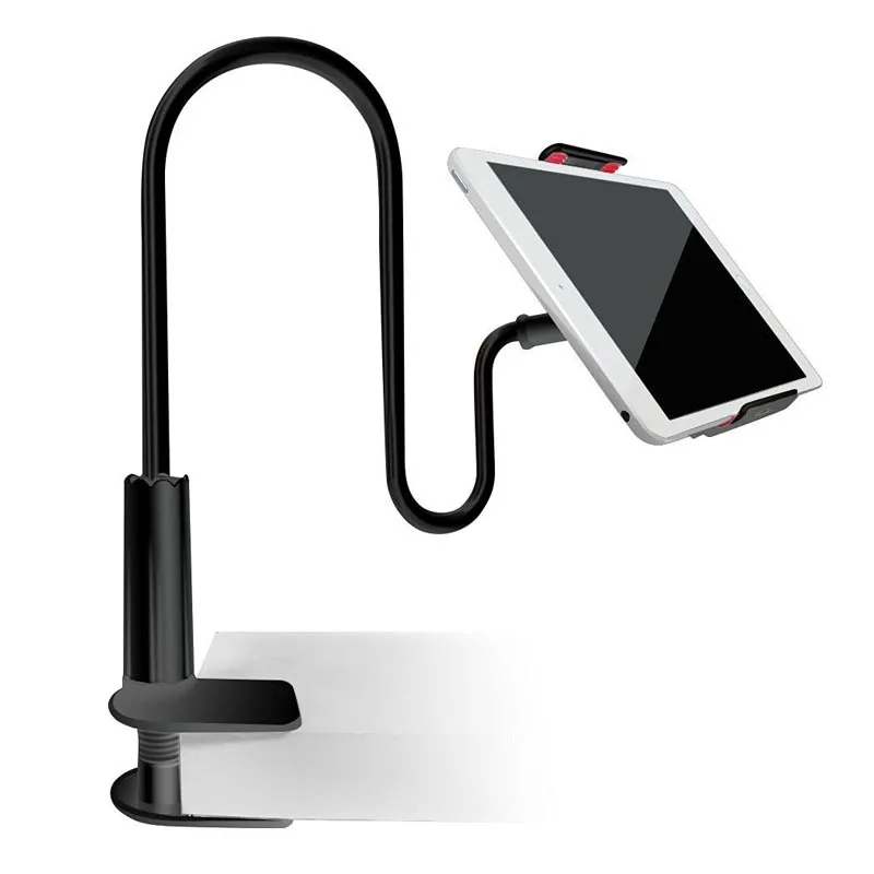 Multifunctional 360 degree flexible lazy bed goose neck phone holder cradle bracket 4 to 11.5 inch tablet pc mounting for iphone