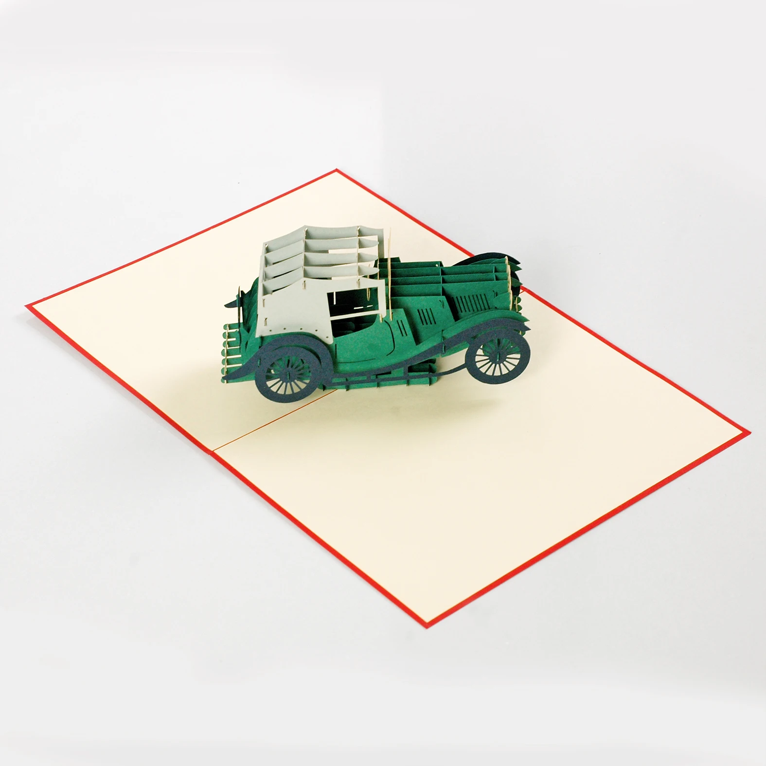 Wholesale Laser Cutting 3d Greeting Popup Card With Design Model  Car in 3D Pop-Up Card for Birthday or father day