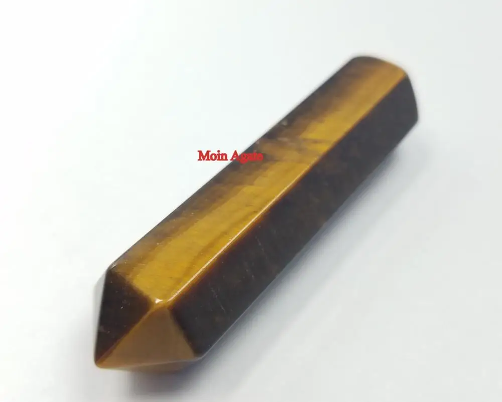 High Quality Polished Natural Tiger Eye Gemstone Massage Wand For Sale Tiger Eye Obelisk Wand For Healing Gemstone Wand