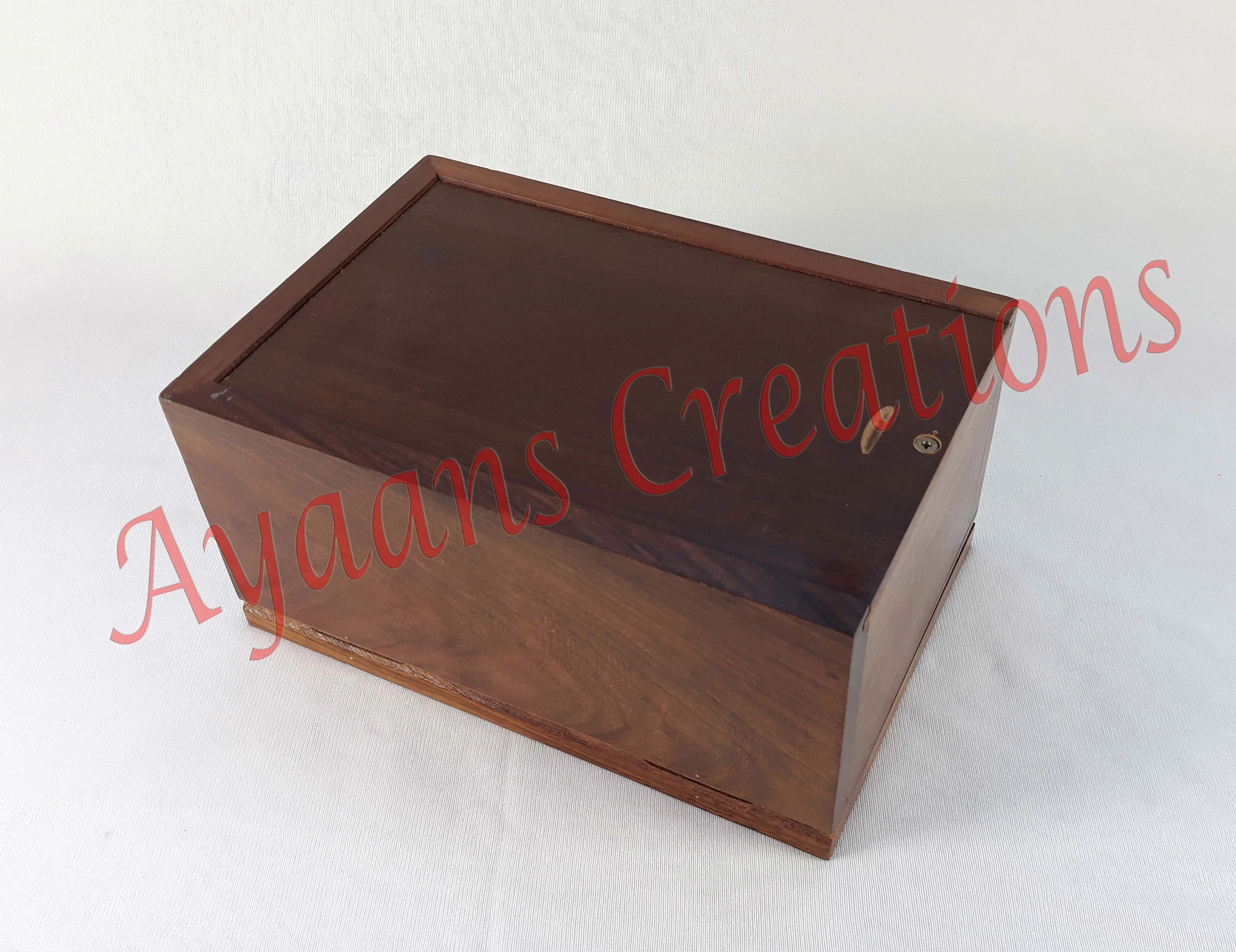 Sheesham Wood Carved Photo frame Urn  [Model No. AC 3964]