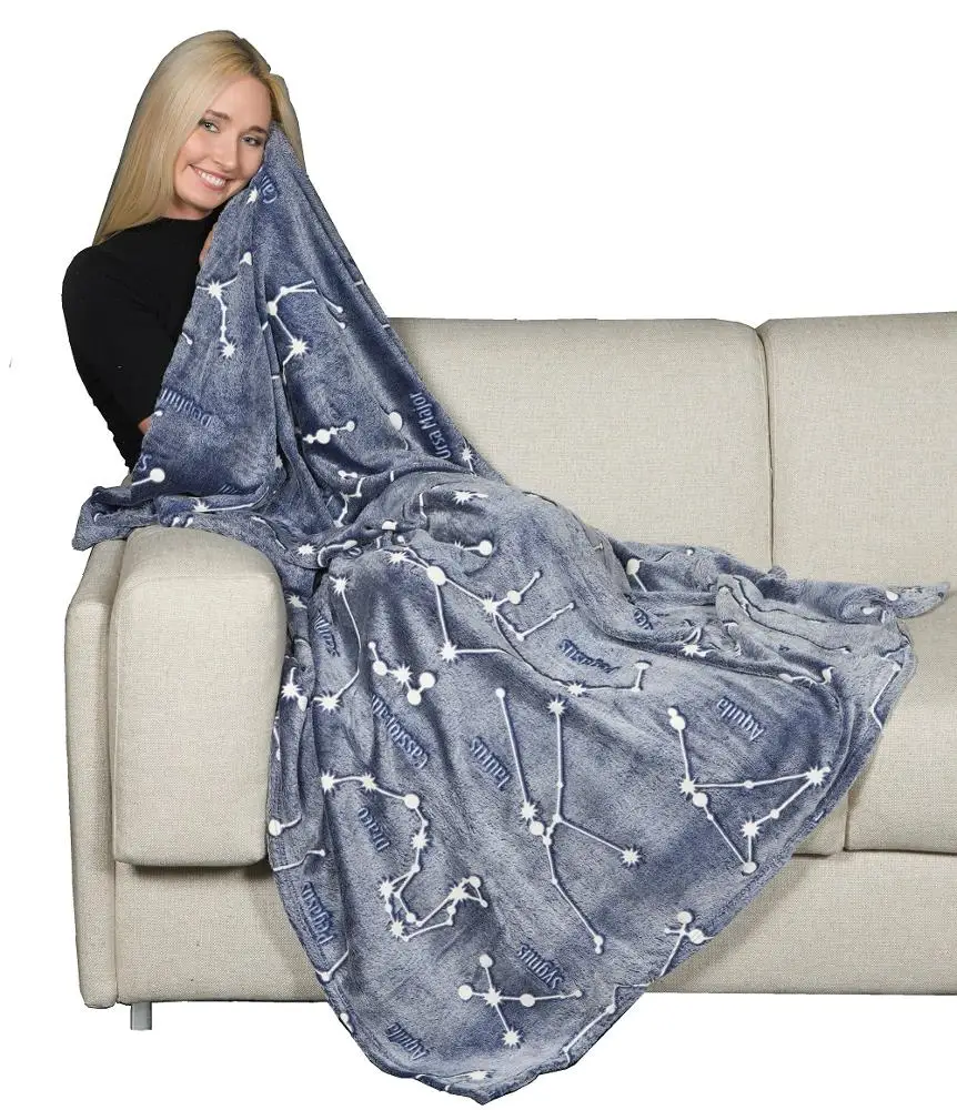 KANGURU GLOW IN THE DARK CONSTELLATIONS FLEECE BLANKET