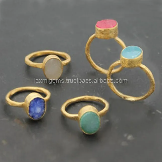 Natural Gemstone in faceted round shaped wholesale 925 sterling silver rings jewelry