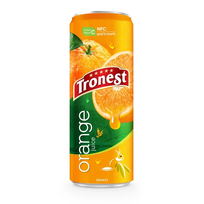 Asia Manufacturer High Quality Soft Drink 330ml Orange Fruit Juice alu-can botte water Fast Delivery and Quality Service