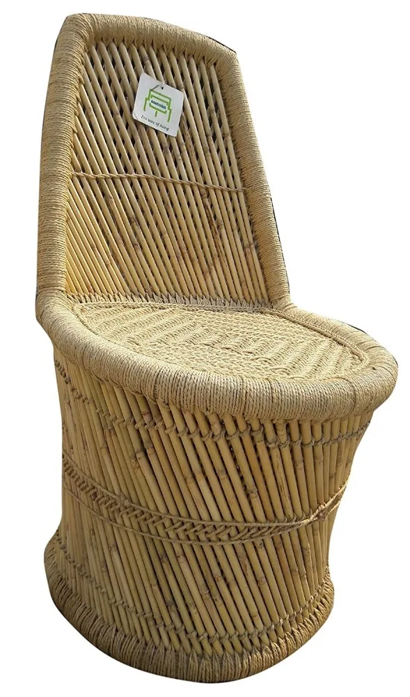 Solid Wood Modern Outdoor Garden Patio Balcony Lawn Bar Pub Restaurant Cane/Bamboo/Wooden Sitting Chairs Ottoman Furniture Set