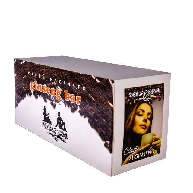 
Top quality GINSENG Box of 40 Single-Serving Envelopes Italian Espresso Ground coffee 