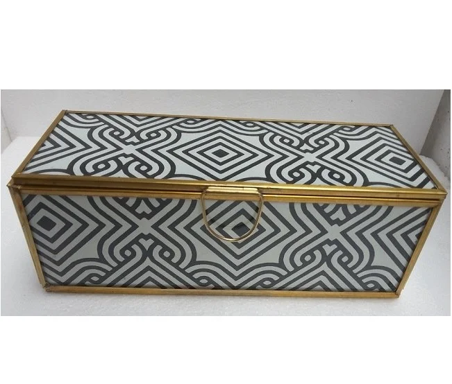 Brass and Glass Box With Dividers