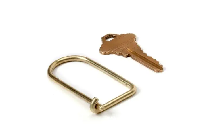 Custom-made Brass Simple Key Ring Custom Metal Keyring Brass Key Hook