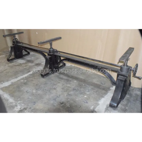 Metal Riveted Crank Mechanism  Hand Lifting Adjustable Extra Long Wedding Party Restaurant Cafe Banquet Dining Table Base