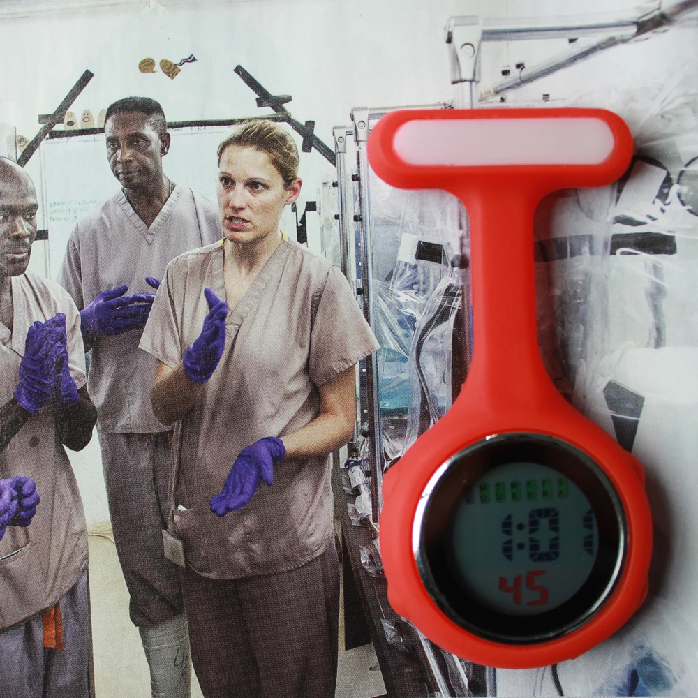 
Digital nurse watch silicone clip watch 