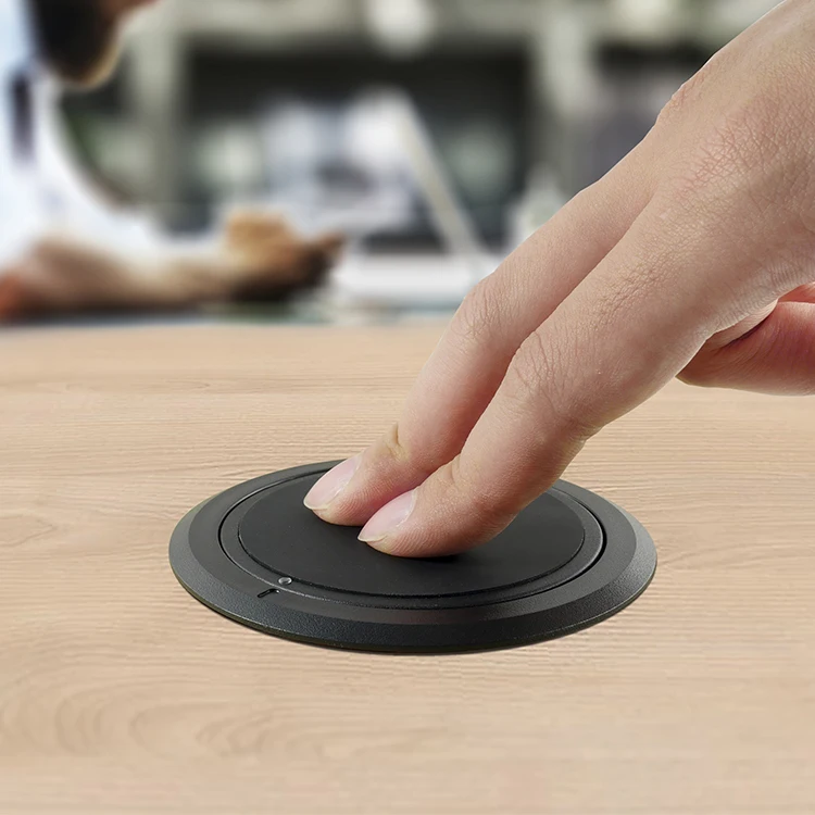 QI-02N Pop up Mobile Wireless Charger With USB Outlet for Desk