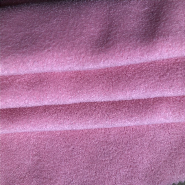 
wholesale antipilling polar micro fleece fabric solid color for garments 