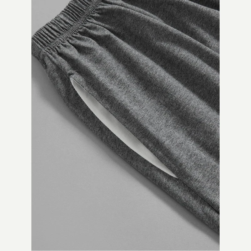 
MGOO Custom Feather Letter Print 100%cotton Men Pajama Set 