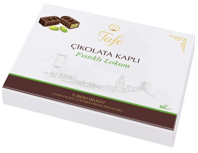 Tafe Turkish Delight Chocolate Covered with Double Roasted Pistachio 500 g - 805 code