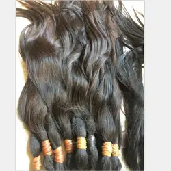 silky soft virgin raw human hair bulk unprocessed natural bulk human hair