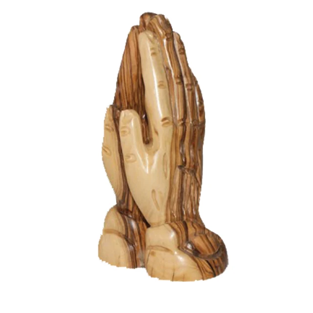 olive wood praying hands Bethlehem carving
