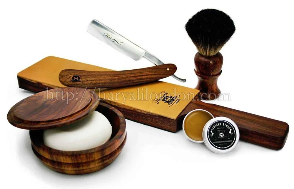 
Barber Style Cut Throat Razor Men In Black Handle With Fitting Stand /Stainless. 