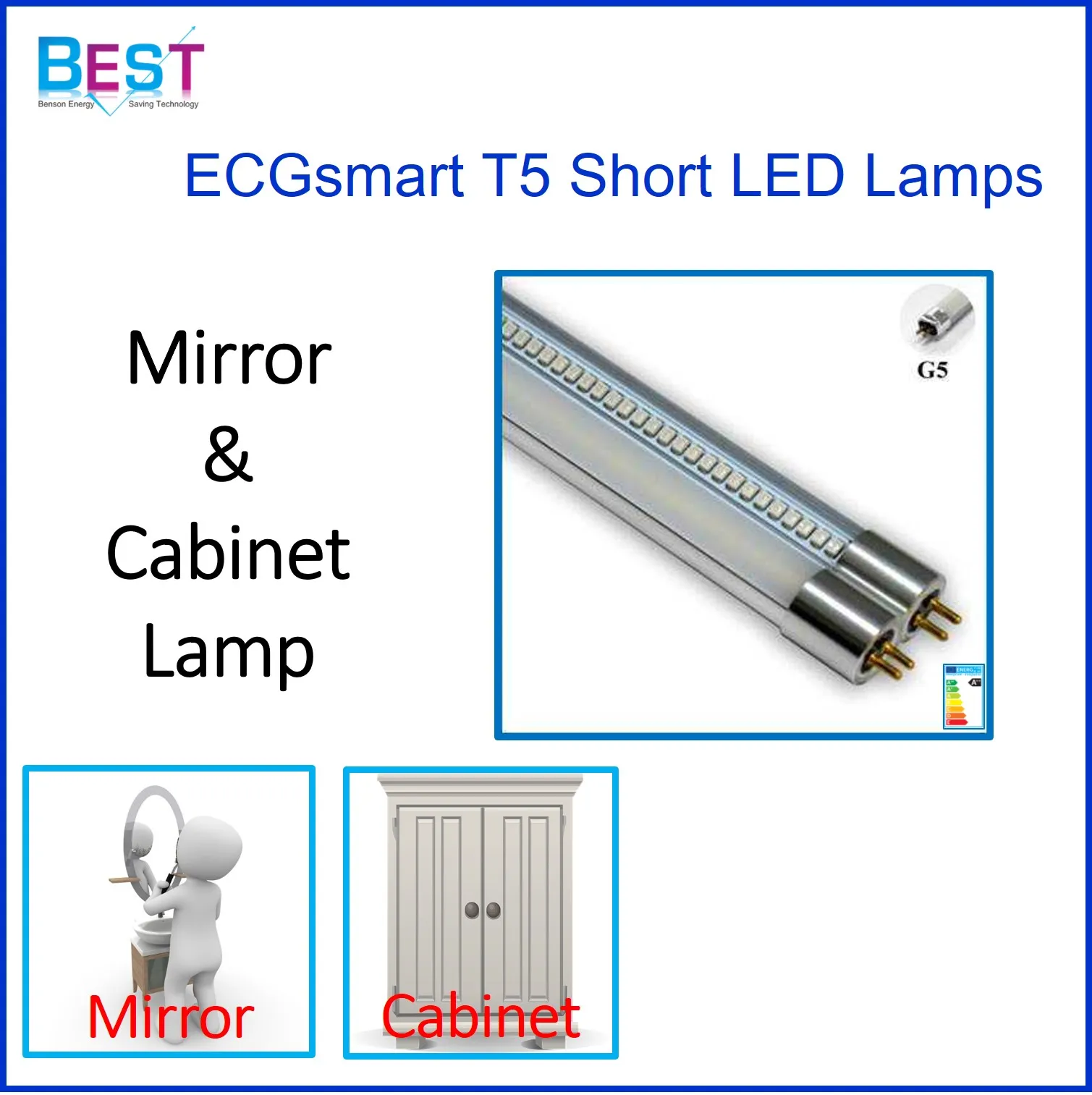 T5 8W 288mm 300mm fluorescent  tube ; T5 short 288mm LED tube  direct replacement
