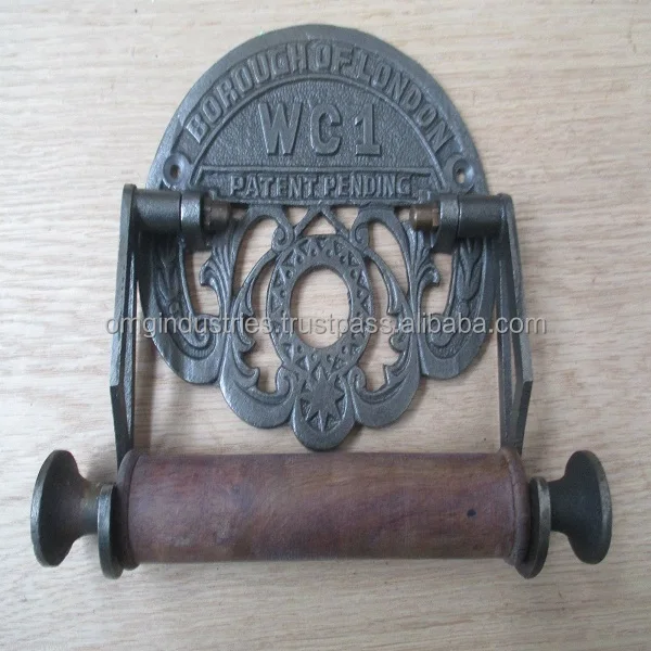 OMG Industries Victorian Style Cast Iron Toilet Paper Role Holder