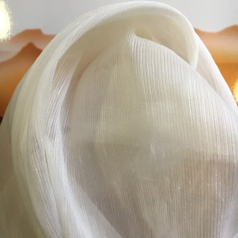 silk blend linen fabric for dress garment