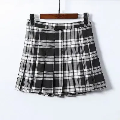 Женская модная облегающая красивая школьная мини-юбка с высокой талией