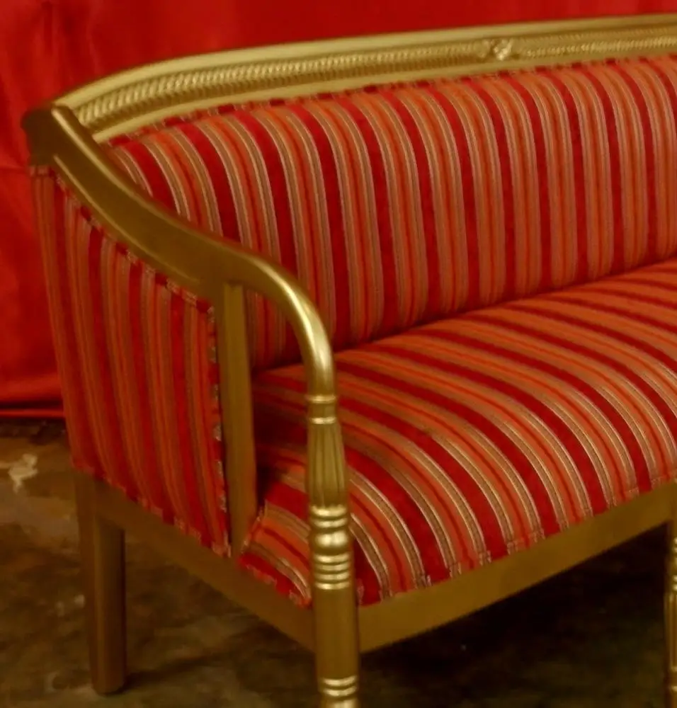 Luxury Gold Living Room Sofa Set - Mahogany Furniture indonesia