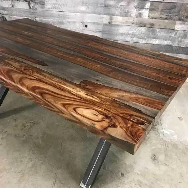 Antique Industrial Grey Indian Rosewood Dining Table Vintage Design Home Furniture with Wood Top and Folded Feature