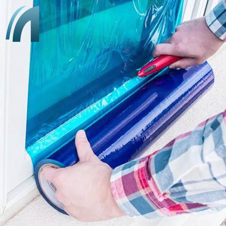 Free Sample PE Blue Protective Plastic Film for Windows Glass Mirrors