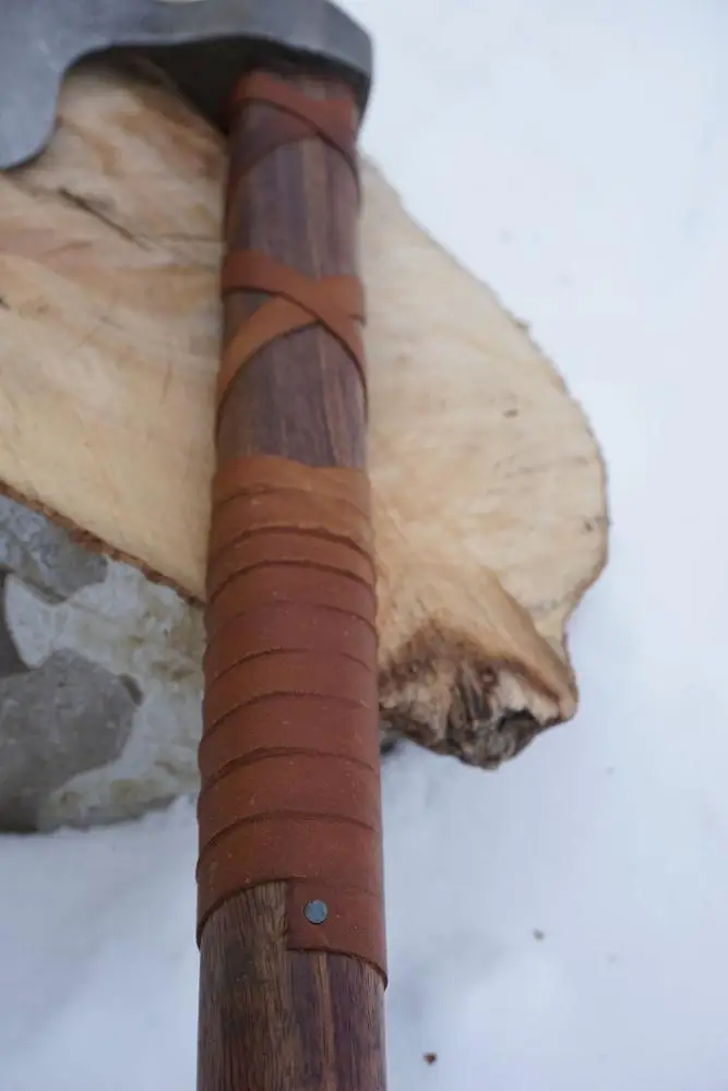 HAND FORGED DAMASCUS STEEL ODIN VIKING AXE FUNCTIONAL ART TOMAHAWK VIKING AXE CAMPING OUTDOOR HUNTING AXE V-007