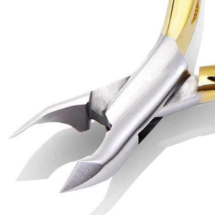 NGHIA Brand Export C-01G Stainless Steel Gold Finished Cuticle Nipper Premium Excellent Nipper Professional Nail Salon