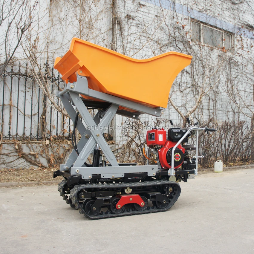 Factory Supply Small Crawler Type Truck Dumper with lift container Hydraulic Scissor lifter