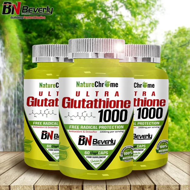 
Glutathione Skin Whitening 60 Vegetal Capsules. GMP. 1000 mg per serving. Anti-aging formula 