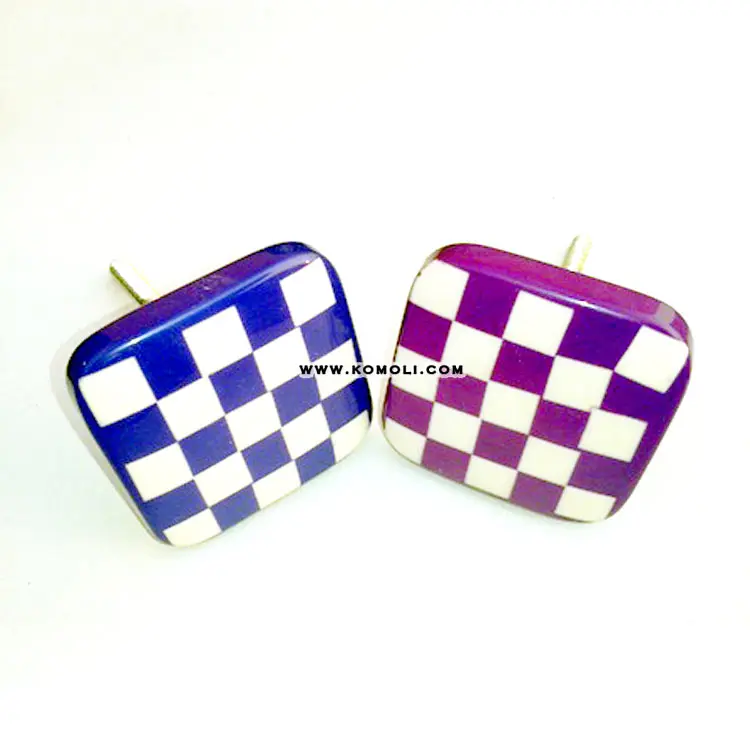  Синие квадратные акриловые пластиковые декоративные ручки для ящиков шкафов сделанные в индии