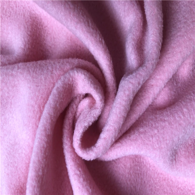 
wholesale antipilling polar micro fleece fabric solid color for garments 
