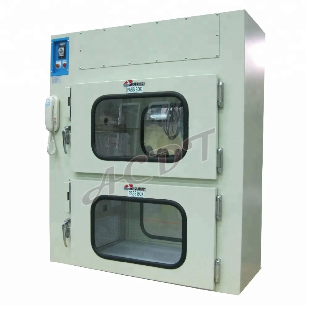 Class 100 clean room  pass box with air shower