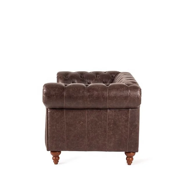  Modern 2020 Chester Brown Leather sofa
