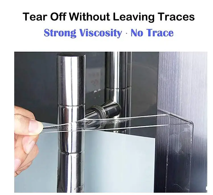 Washable Adhesive Tape nanoTape 5M/16.5Ft,The Reusable Adhesive Silicone Tape,Free to Remove, Reusable Traceless,Stick to Glass,